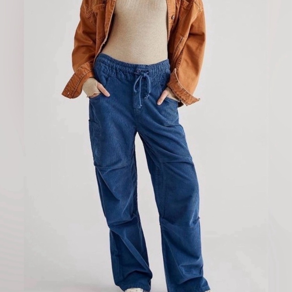 Free People Modern Love Pull On Cord Jeans